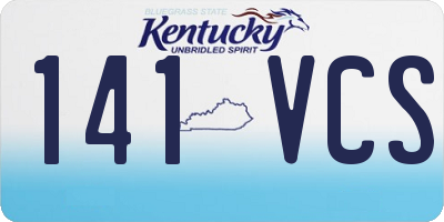 KY license plate 141VCS