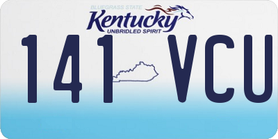 KY license plate 141VCU