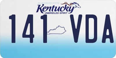 KY license plate 141VDA