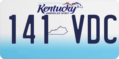 KY license plate 141VDC