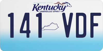 KY license plate 141VDF