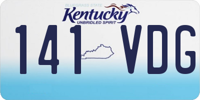 KY license plate 141VDG