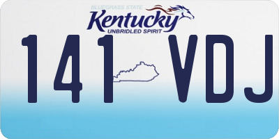 KY license plate 141VDJ