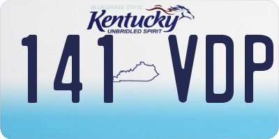 KY license plate 141VDP