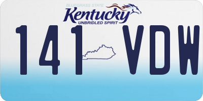 KY license plate 141VDW