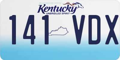 KY license plate 141VDX