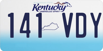 KY license plate 141VDY