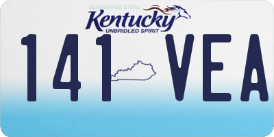 KY license plate 141VEA