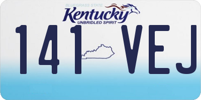 KY license plate 141VEJ