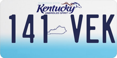 KY license plate 141VEK