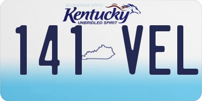 KY license plate 141VEL