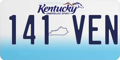 KY license plate 141VEN