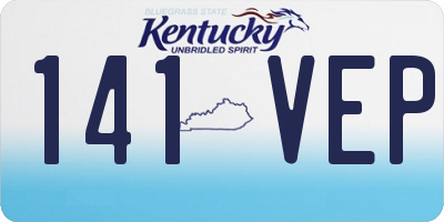 KY license plate 141VEP