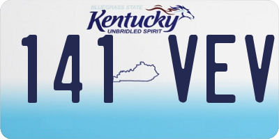 KY license plate 141VEV