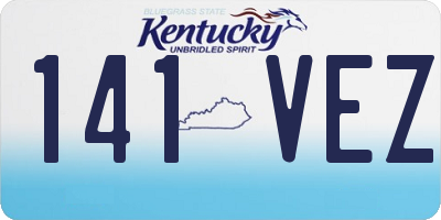 KY license plate 141VEZ