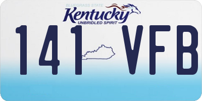 KY license plate 141VFB