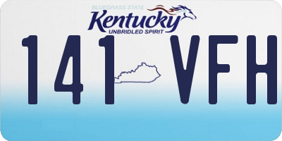 KY license plate 141VFH
