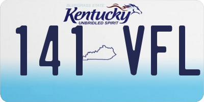 KY license plate 141VFL