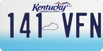 KY license plate 141VFN
