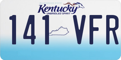 KY license plate 141VFR