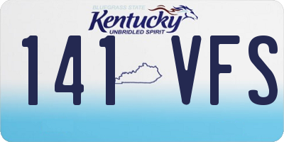 KY license plate 141VFS