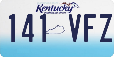 KY license plate 141VFZ