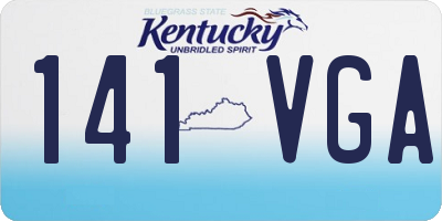 KY license plate 141VGA