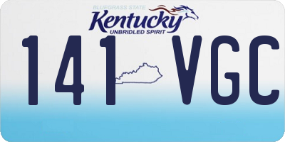 KY license plate 141VGC