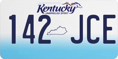 KY license plate 142JCE