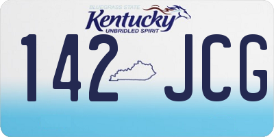 KY license plate 142JCG