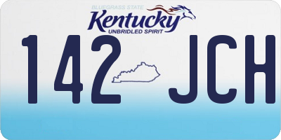 KY license plate 142JCH