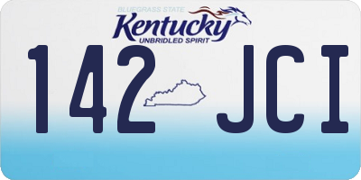 KY license plate 142JCI