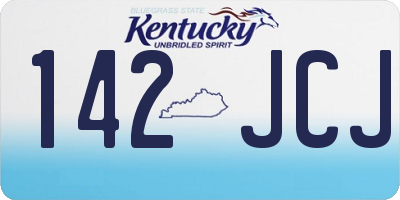 KY license plate 142JCJ