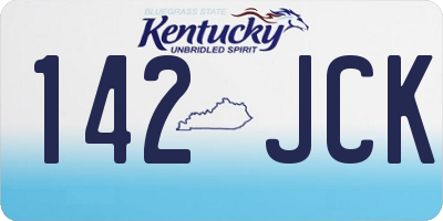 KY license plate 142JCK