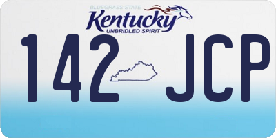 KY license plate 142JCP