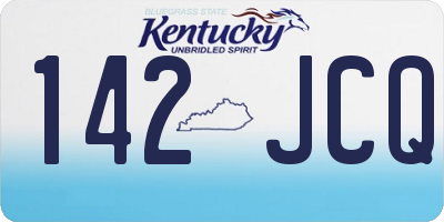 KY license plate 142JCQ