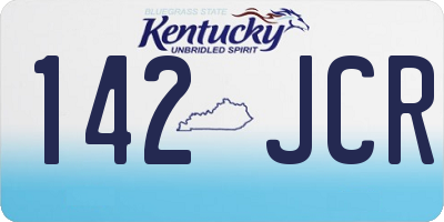 KY license plate 142JCR