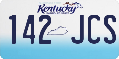 KY license plate 142JCS