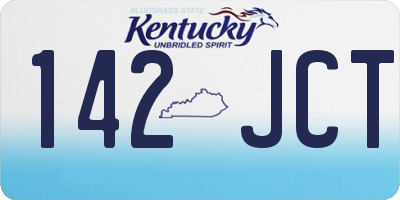 KY license plate 142JCT