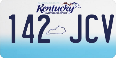 KY license plate 142JCV