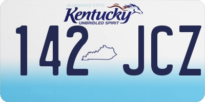 KY license plate 142JCZ