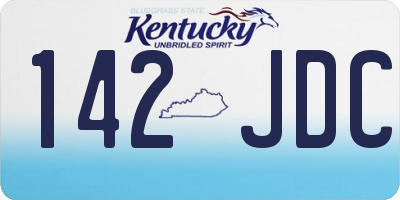 KY license plate 142JDC