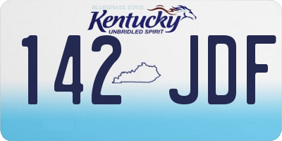 KY license plate 142JDF