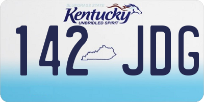 KY license plate 142JDG