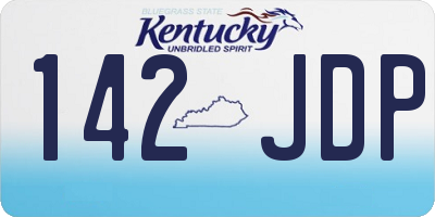 KY license plate 142JDP