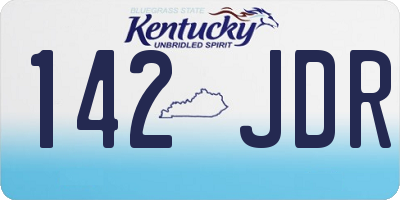 KY license plate 142JDR
