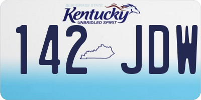 KY license plate 142JDW