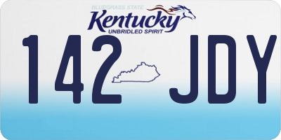 KY license plate 142JDY