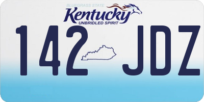 KY license plate 142JDZ