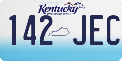 KY license plate 142JEC